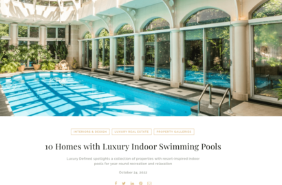 Luxury Defined Christie's International Real Estate Blog Indoor Pools